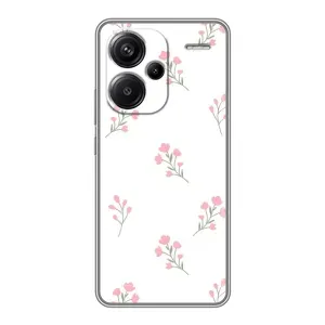 Чехол с розовым рисунком для Xiaomi Redmi Note 13 Pro Plus (Розовые цветы)