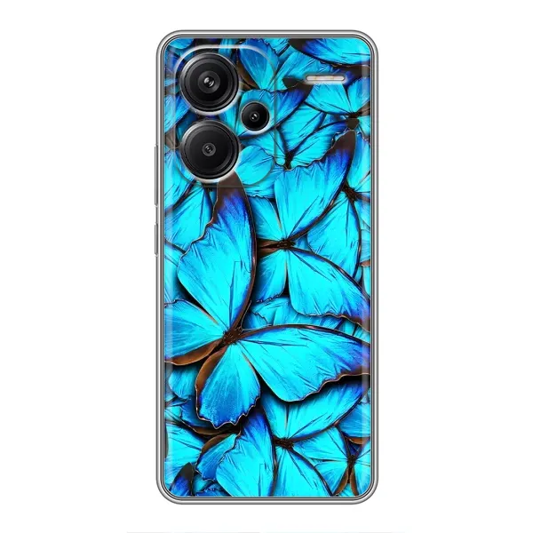 Чохол з принтом «Сині метелики» для Xiaomi Redmi Note 13 Pro Plus Чохол з принтом «Сині метелики» для Xiaomi Redmi Note 13 Pro Plus