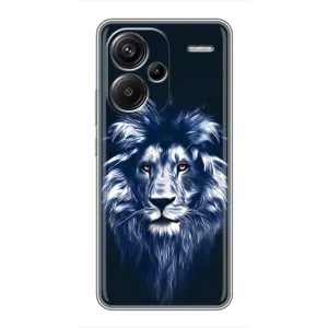 Чехол со Львом для Xiaomi Redmi Note 13 Pro Plus (VPrint) (Синий Лев)