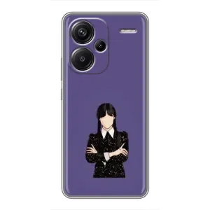 Чехлы Венсдей на Xiaomi Redmi Note 13 Pro Plus Уэнсдей (AlphaPrint) (Уэнздей в черном)