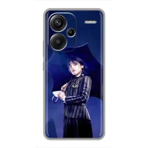 Чехлы Венсдей на Xiaomi Redmi Note 13 Pro Plus Уэнсдей (AlphaPrint) (Уэнздей с зонтом)