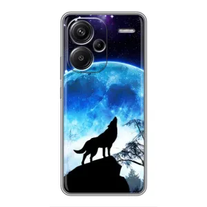 Защитные чехлы для Редми Нот 13 Про Плюс (AlphaPrint) (ХИТ продаж) ВОЛК (Волк на луну)