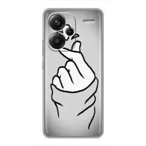 Чехол с принтом для Xiaomi Redmi Note 13 Pro Plus (AlphaPrint - Знак сердечка) (Значок Love)