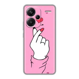 Чехол с принтом для Xiaomi Redmi Note 13 Pro Plus (AlphaPrint - Знак сердечка) (Знак Love)