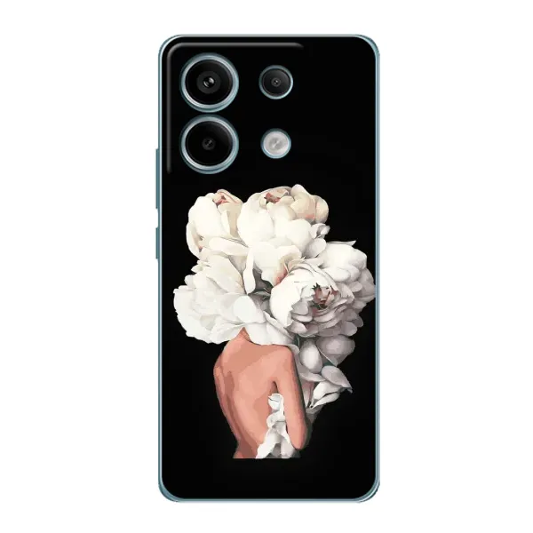 Чехол с принтом «Белые цветы» для Xiaomi Redmi Note 13 Pro
