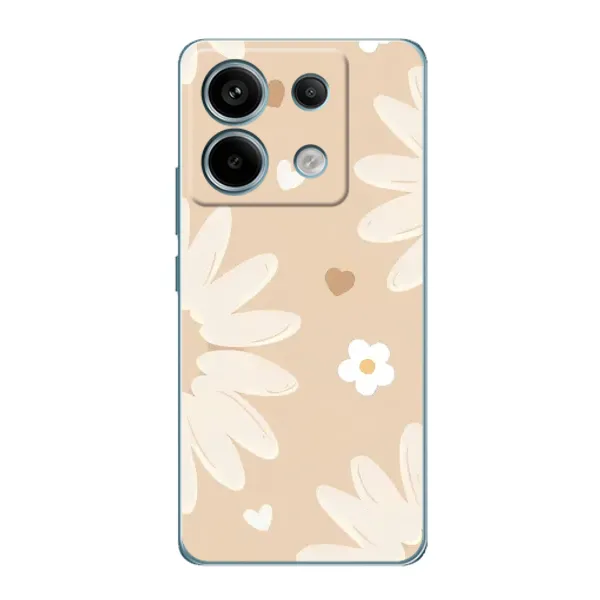 Чехол с принтом «Бежевые цветы» для Xiaomi Redmi Note 13 Pro