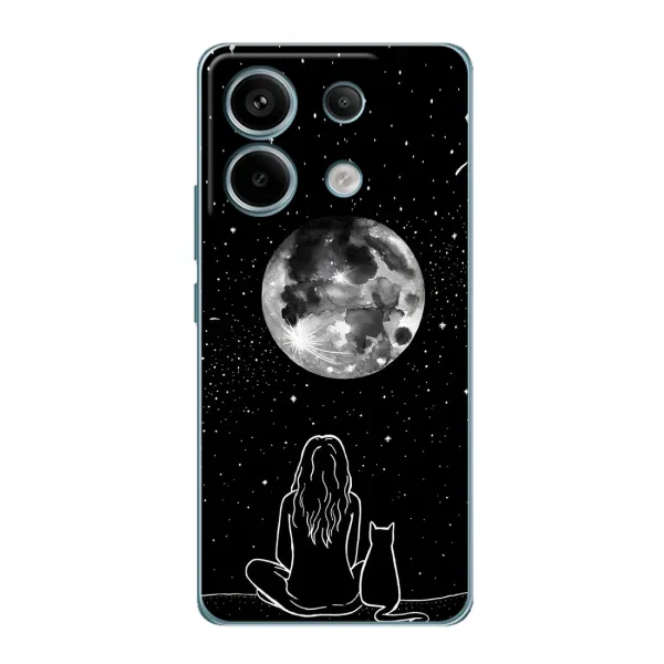 Чехол с принтом «Девушка с котом» для Xiaomi Redmi Note 13 Pro