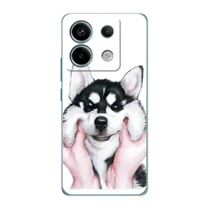 Чехлы с собаками для Xiaomi Redmi Note 13 Pro (4G) (VPrint) (Довольный Хаски)