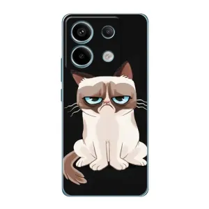 Чехол с принтом для Xiaomi Redmi Note 13 Pro (4G) (AlphaPrint) Модные коты (Грустный кот)