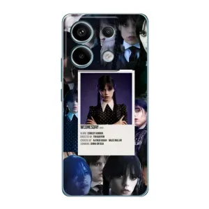 Чехлы Венсдей на Xiaomi Redmi Note 13 Pro Уэнсдей (AlphaPrint) (коллаж Уэнздей)