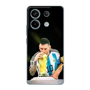 Чехлы для Xiaomi Redmi Note 13 Pro (Leo чемпион) (AlphaPrint) (Кубок Месси)