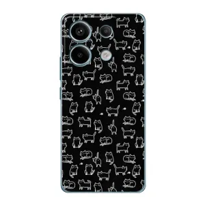 Чехол с принтом для Xiaomi Redmi Note 13 Pro (4G) (AlphaPrint) Модные коты (Меленькие котики)