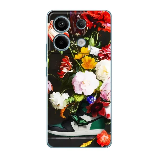 Чохол з принтом «Nike цветы» для Xiaomi Redmi Note 13 Pro