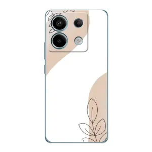 Силконовий чохол з принтом в квітах на Xiaomi Redmi Note 13 Pro (Нюдова гілочка абстракція)