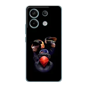 Чехол с Обезьянами Xiaomi Redmi Note 13 Pro - (AlphaPrint) (Три обезьяны)