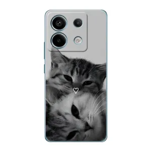 Чехол с рисунком кот на Xiaomi Redmi Note 13 Pro (Пара котов)