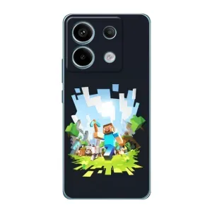 Чохол Майнкрафт на Xiaomi Redmi Note 13 Pro (4G) (AlphaPrint) Minecraft (персонажі Minecraft)
