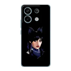 Чехлы Венсдей на Xiaomi Redmi Note 13 Pro Уэнсдей (AlphaPrint) (серьезная Уэнздей)