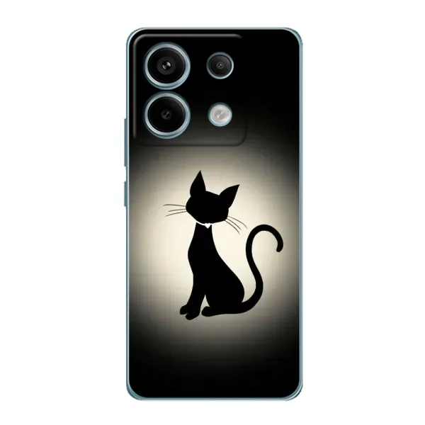 Чохол з принтом «Силует котика» для Xiaomi Redmi Note 13 Pro