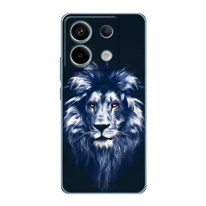 Чехол со Львом для Xiaomi Redmi Note 13 Pro (4G) (VPrint) (Синий Лев)
