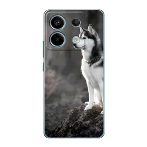 Чехол с Хаски для Xiaomi Redmi Note 13 Pro (4G) - (AlphaPrint) (Верный пес)
