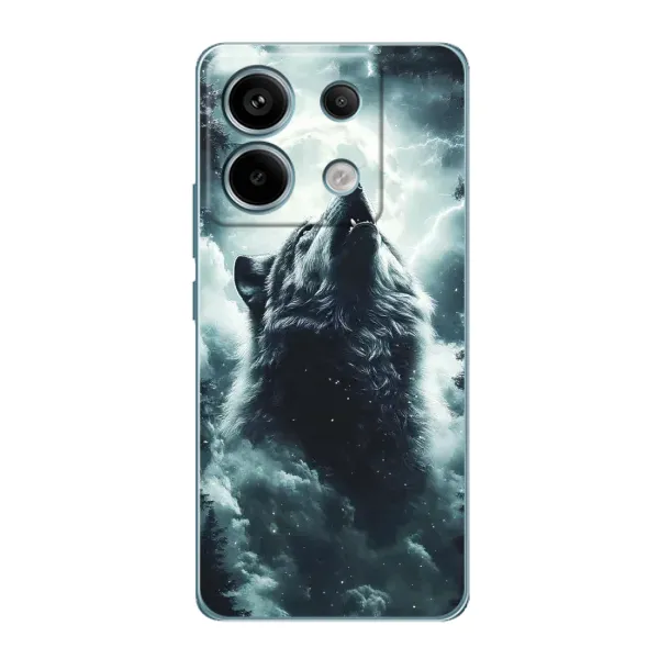 Чохол з принтом «Вовк у хмарах» для Xiaomi Redmi Note 13 Pro