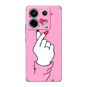 Чехол с принтом для Xiaomi Redmi Note 13 Pro (4G) (AlphaPrint - Знак сердечка) (Знак Love)