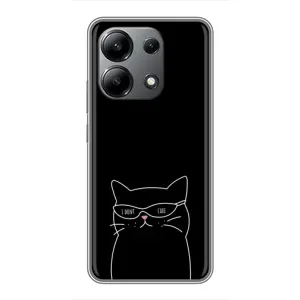 Чехол с рисунком кот на Xiaomi Redmi Note 13 (4G) (Равнодушный кот)