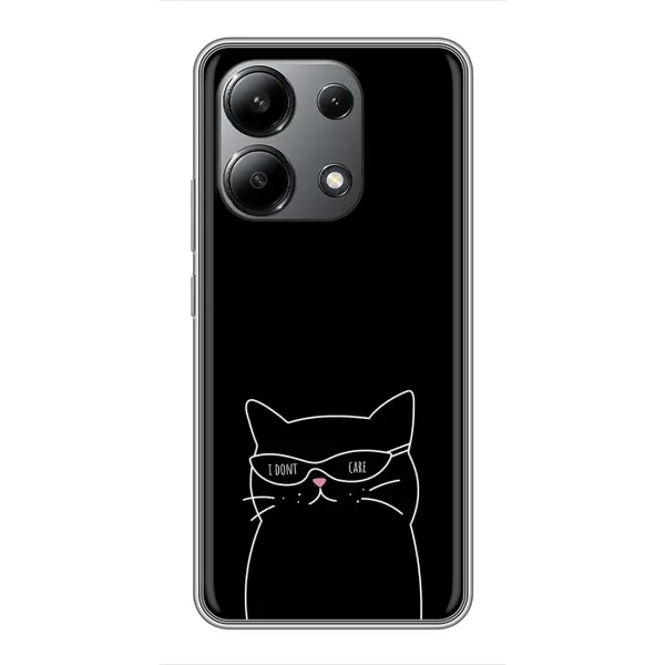 Чехол с принтом «Равнодушный кот» для Xiaomi Redmi Note 13 (4G)
