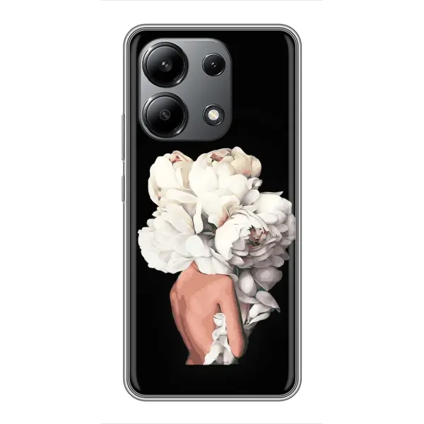 Чехол с принтом «Белые цветы» для Xiaomi Redmi Note 13 (4G)
