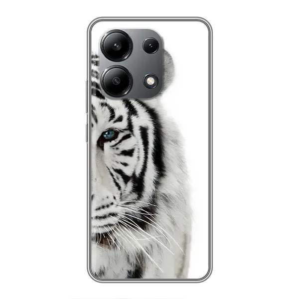 Чехол с принтом «Белый Тигр» для Xiaomi Redmi Note 13 (4G)