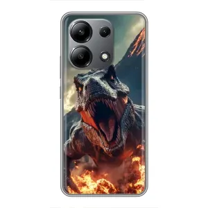 Чехол с картинкой «Хищники» для Xiaomi Redmi Note 13 (4G) (Огненный динозавр)