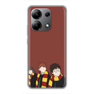 Чехлы с Гарри Поттером для Xiaomi Redmi Note 13 (4G) (AlphaPrint) (Гарри с друзьями)