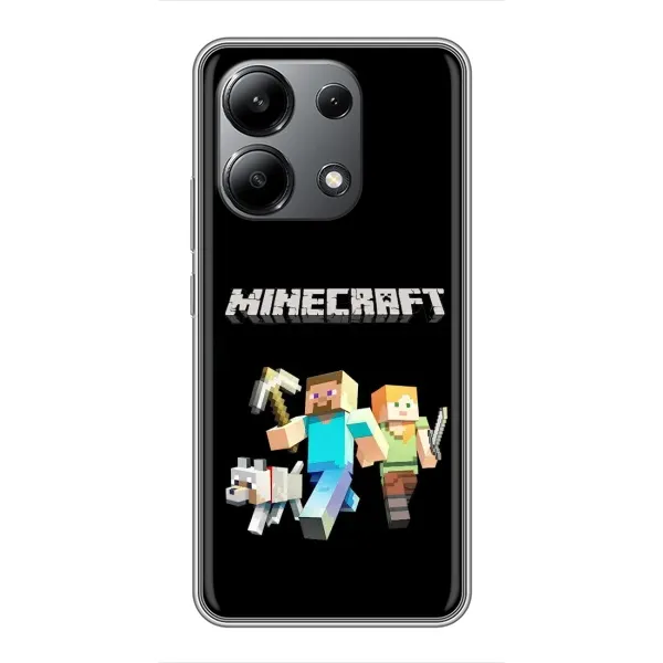 Чехол с принтом «герои Minecraft» для Xiaomi Redmi Note 13 (4G)