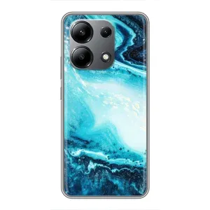 Мраморный чехол на Xiaomi Redmi Note 13 (4G) (VPrint) (Голубой мрамор)