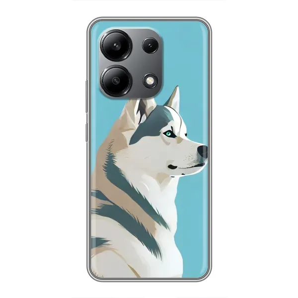 Чохол з принтом «Хаскі арт» для Xiaomi Redmi Note 13 (4G)