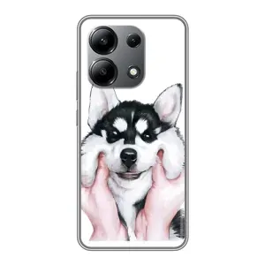 Чехол с Хаски для Xiaomi Redmi Note 13 (4G) - (AlphaPrint) (Хаски улыбака)