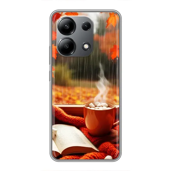 Чехол с принтом «Кофе и дождь» для Xiaomi Redmi Note 13 (4G)