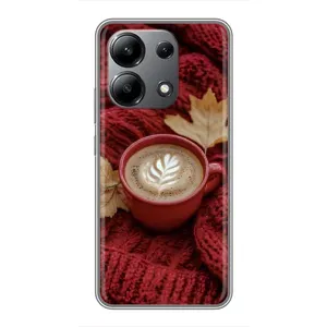 Чехол с уникальным дизайном «Осень с кофе» для Xiaomi Redmi Note 13 (4G) (Кофе на пледе)