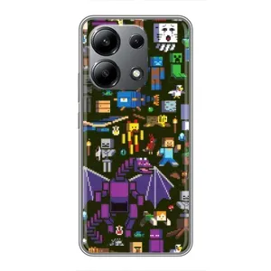 Чохол Майнкрафт на Xiaomi Redmi Note 13 (4G) (AlphaPrint) Minecraft (Колаж Майнкрафт)