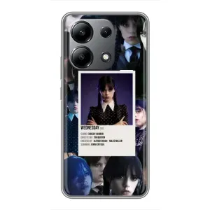 Чехлы Венсдей на Xiaomi Redmi Note 13 (4G) Уэнсдей (AlphaPrint) (коллаж Уэнздей)