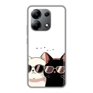 Чехол с рисунком кот на Xiaomi Redmi Note 13 (4G) (Коты в очках)