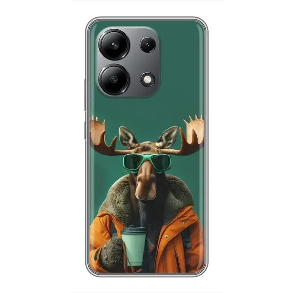 Чехол с принтом «Лось с кофе» для Xiaomi Redmi Note 13 (4G) Чехол с принтом «Лось с кофе» для Xiaomi Redmi Note 13 (4G)