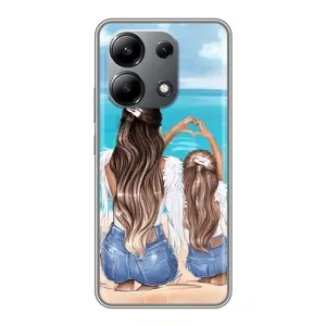 Чехол с печатью для Xiaomi Redmi Note 13 (4G) - (Мама с ребенком) (AlphaPrint) (Мама с доченькой)
