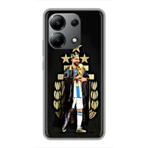 Чехлы для Xiaomi Redmi Note 13 (4G) (Leo чемпион) (AlphaPrint) (Месси Король)