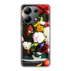 Бренднові Чохли для Xiaomi Redmi Note 13 (4G) - (PREMIUMPrint) (Nike цветы)