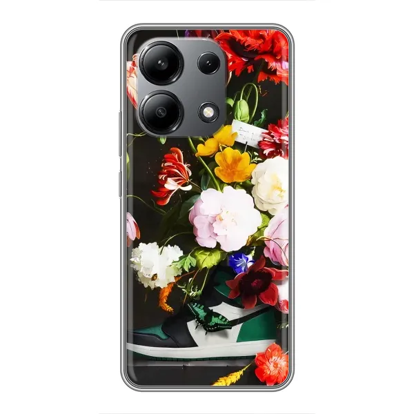 Чехол с принтом «Nike цветы» для Xiaomi Redmi Note 13 (4G)