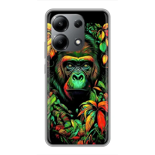 Чехол с принтом «Обезьяна в тропиках» для Xiaomi Redmi Note 13 (4G)