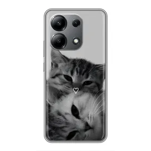 Чехол с рисунком кот на Xiaomi Redmi Note 13 (4G) (Пара котов)