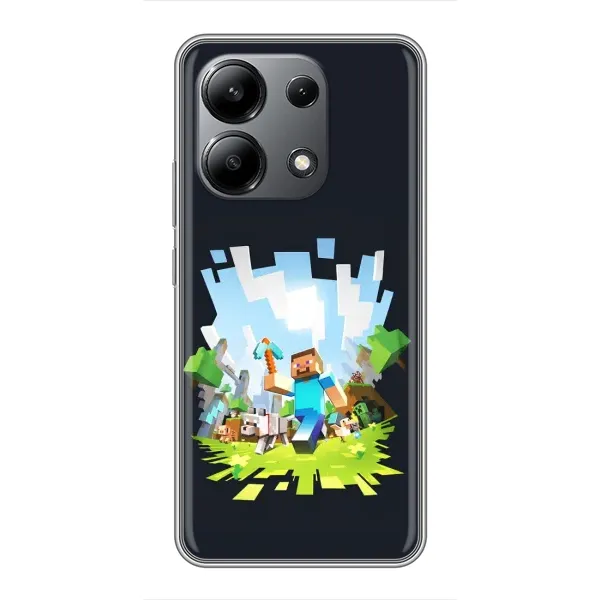 Чехол с принтом «персонажи Minecraft» для Xiaomi Redmi Note 13 (4G)